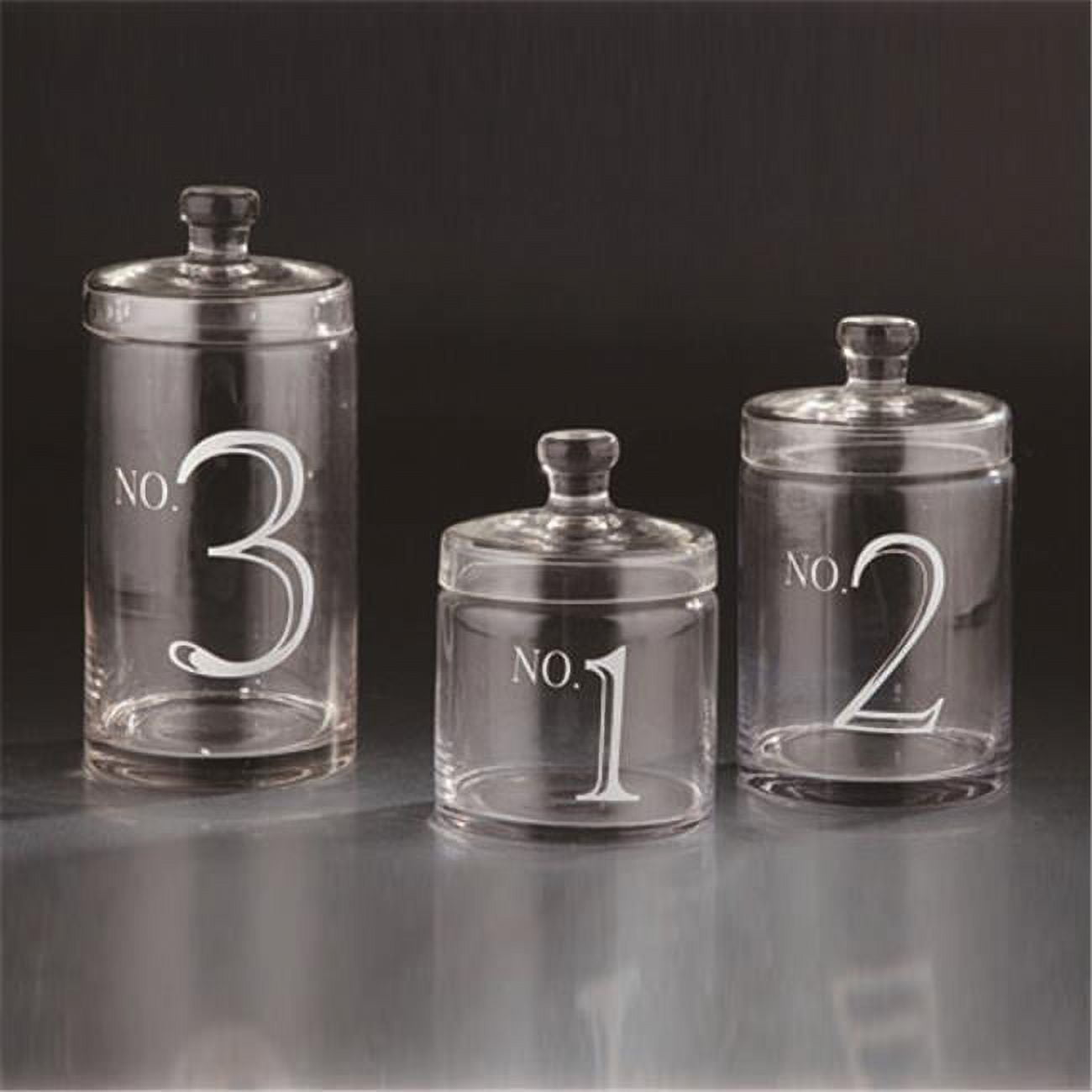 Picture of Diamond Star 73203 6 x 4.5 in. Glass Jar with Lid Set&#44; Clear
