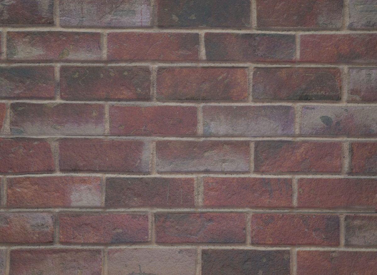 SL-B-R Shiplap Planks - 3D Textured Brick - Red
