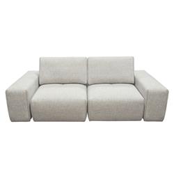 Jazz Modular 2-Seater with Adjustable Backrests, Light Brown Fabric & Barley