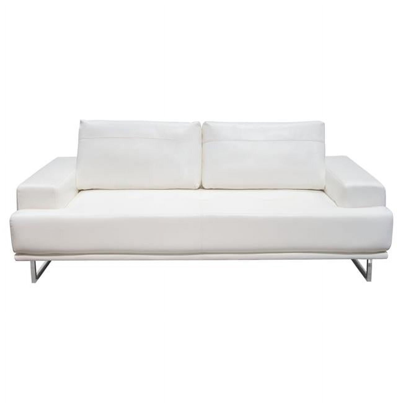 RUSSOSOWH Russo Sofa with Adjustable Seat Backs, White Air Leather