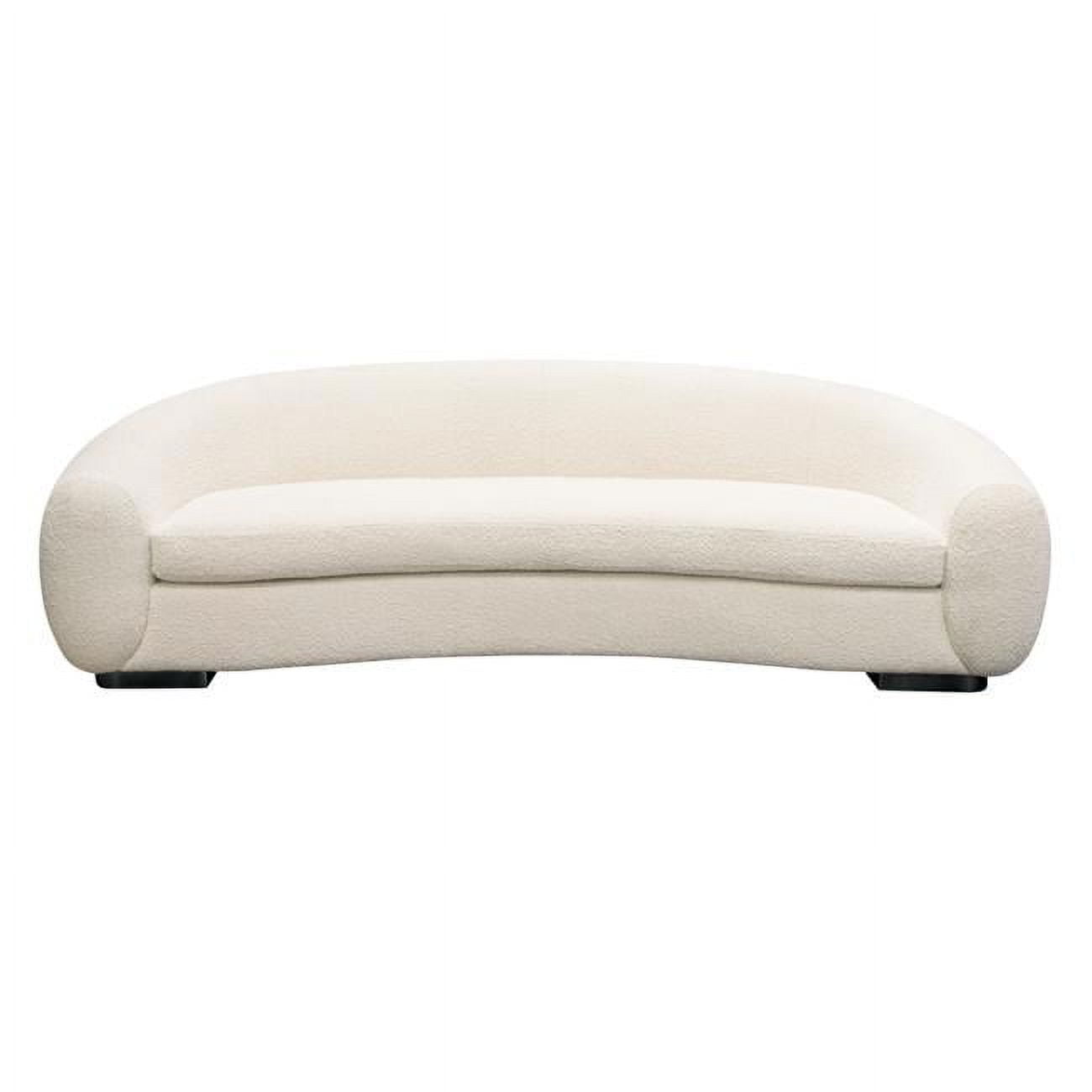 Pascal Sofa with Contoured Arms & Back, Bone Boucle Textured Fabric