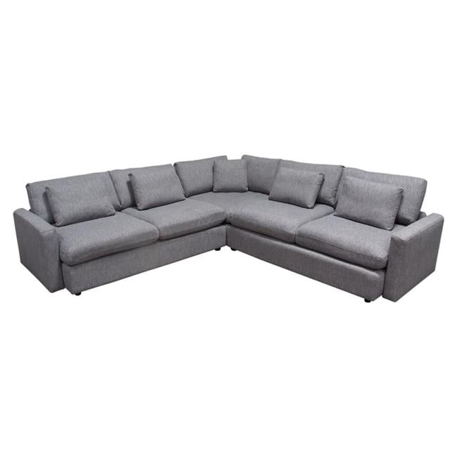 Picture of Diamond Sofa ARCADIAGR3PC 118 x 118 x 33 in. Arcadia Corner Sectional with Feather Down Seating in Grey Fabric - 3 Piece