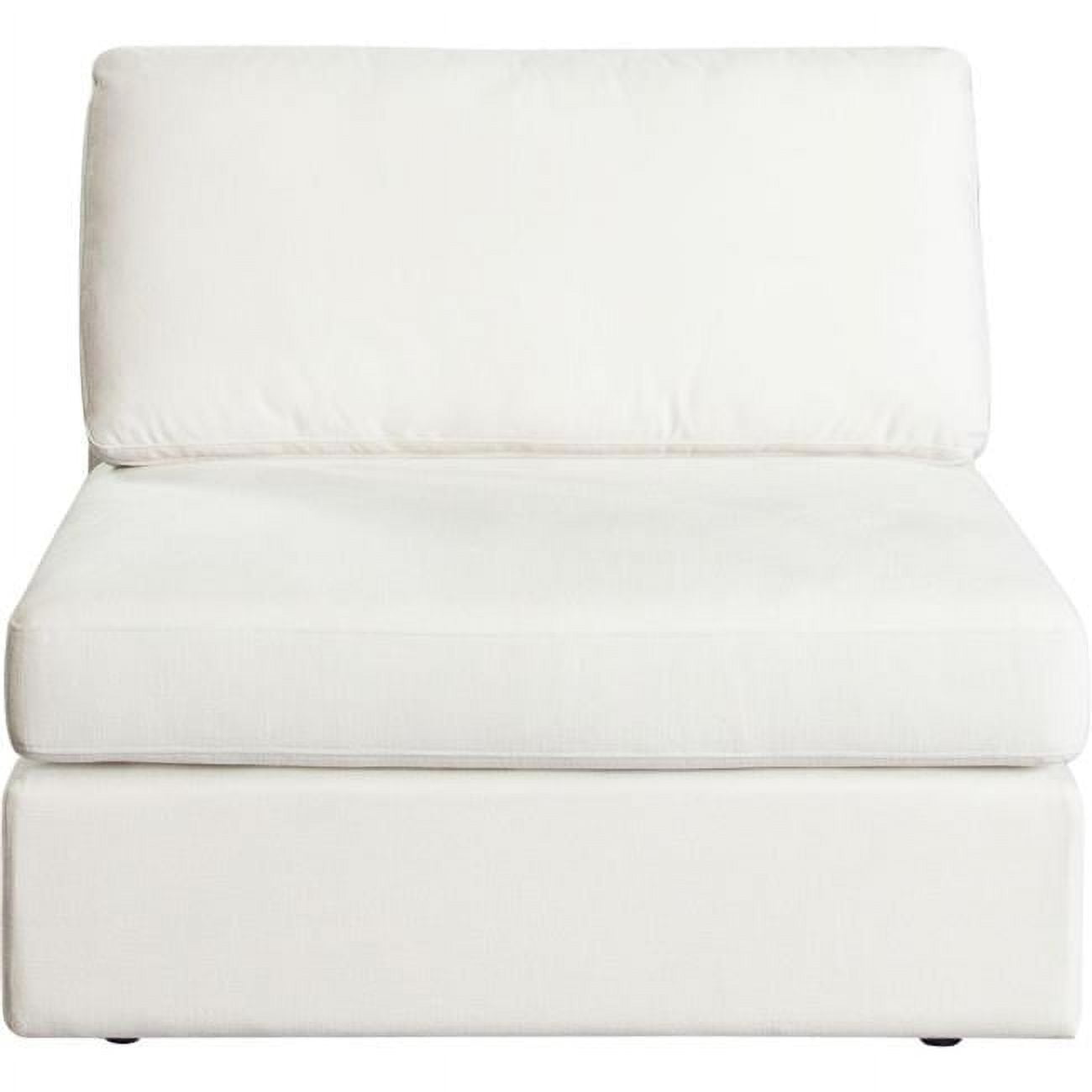 MUSEACWH Muse Performance Fabric Armless Chair, Mist White