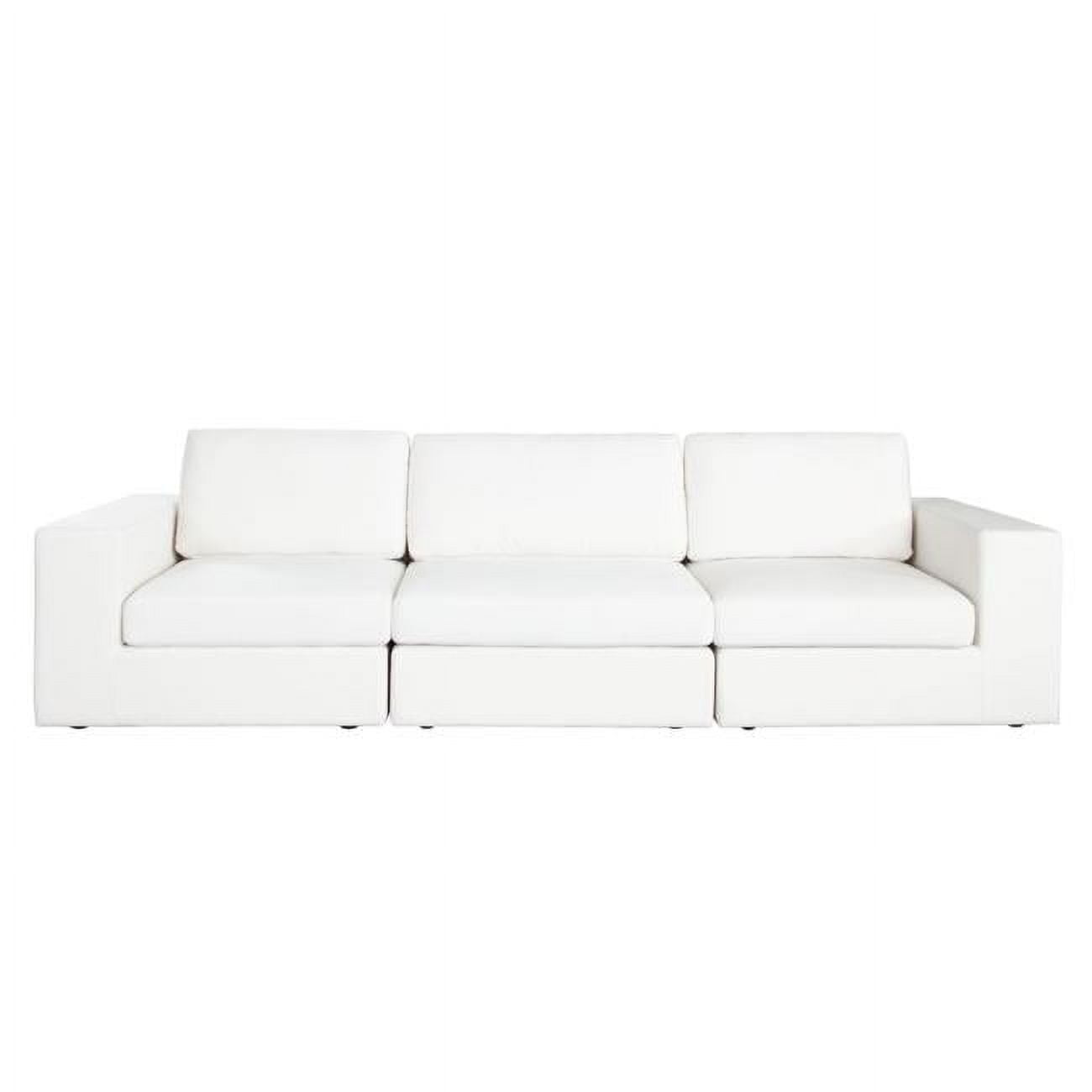 MUSE2SC1ACWH Muse Performance Fabric Modular Sofa, Mist White - 3 Piece