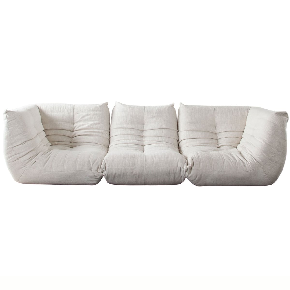 EZRA2SC1ACCM Ezra Fabric Modular Sofa, Cream - 3 Piece