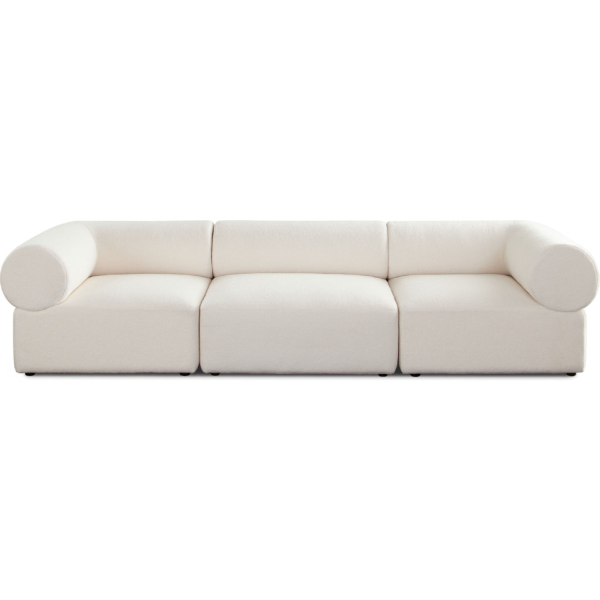 ZIA2SC1ACIV Zia Sherpa Fabric Modular Sofa, Ivory - 3 Piece