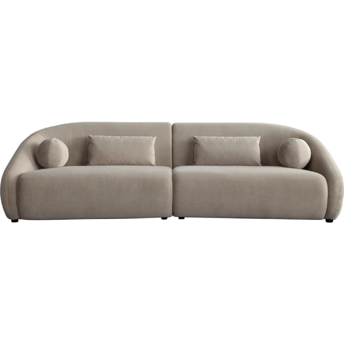 LENA2PCSOFA Faux Alpaca Fabric Lena Sofa, Fawn - 2 Piece