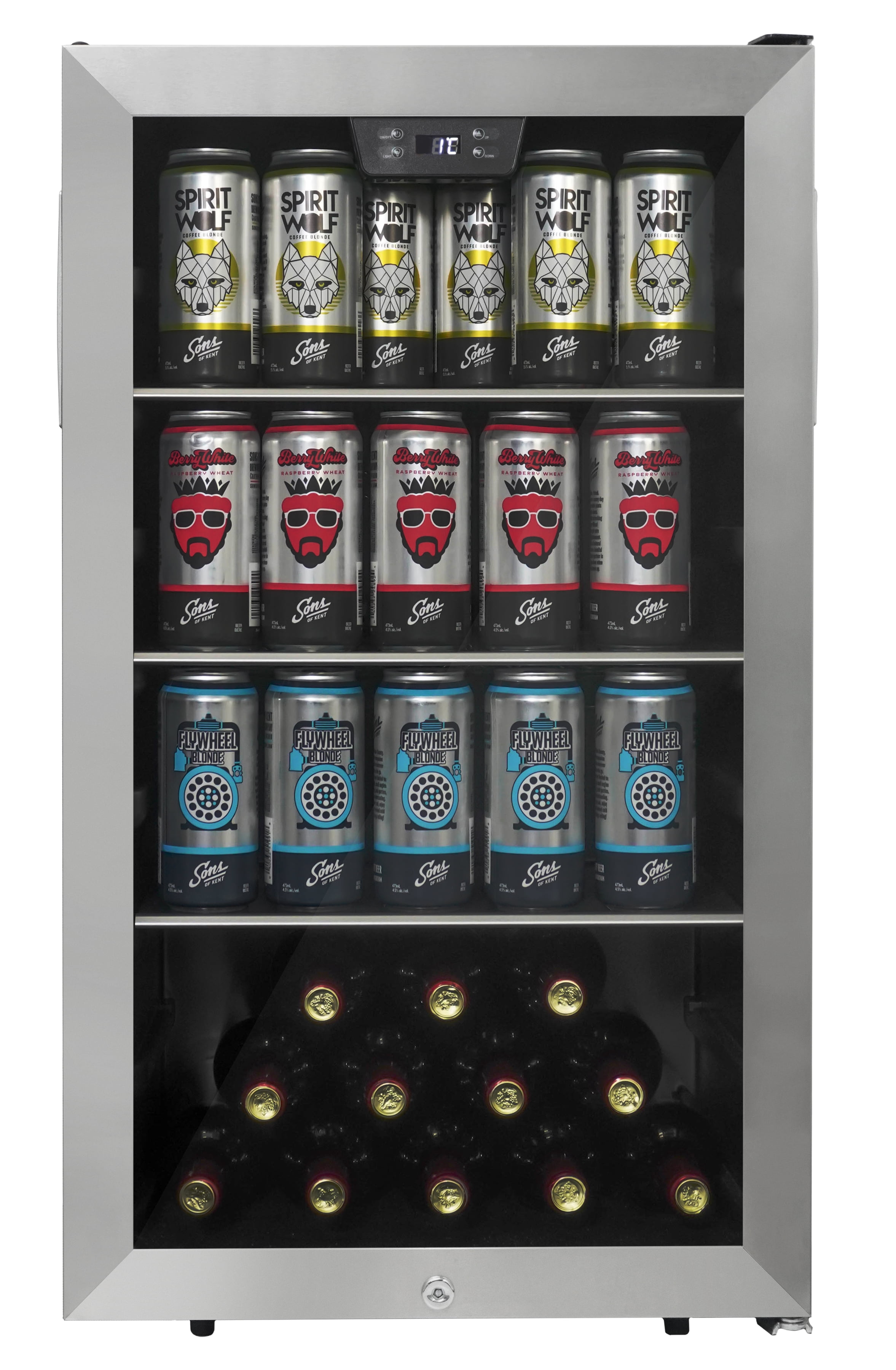 DBC045L1SS 4.5 cu. ft. Free-Standing Beverage Center, Stainless Steel -  Danby