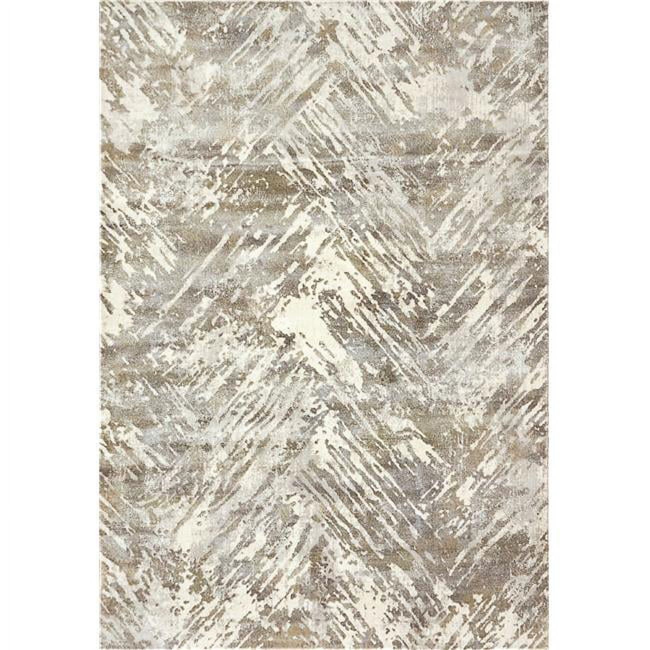 CC243537190 2 ft. x 3 ft. 11 in. Castilla 3537 Rectangle Modern Area Rug - 190 Cream & Grey