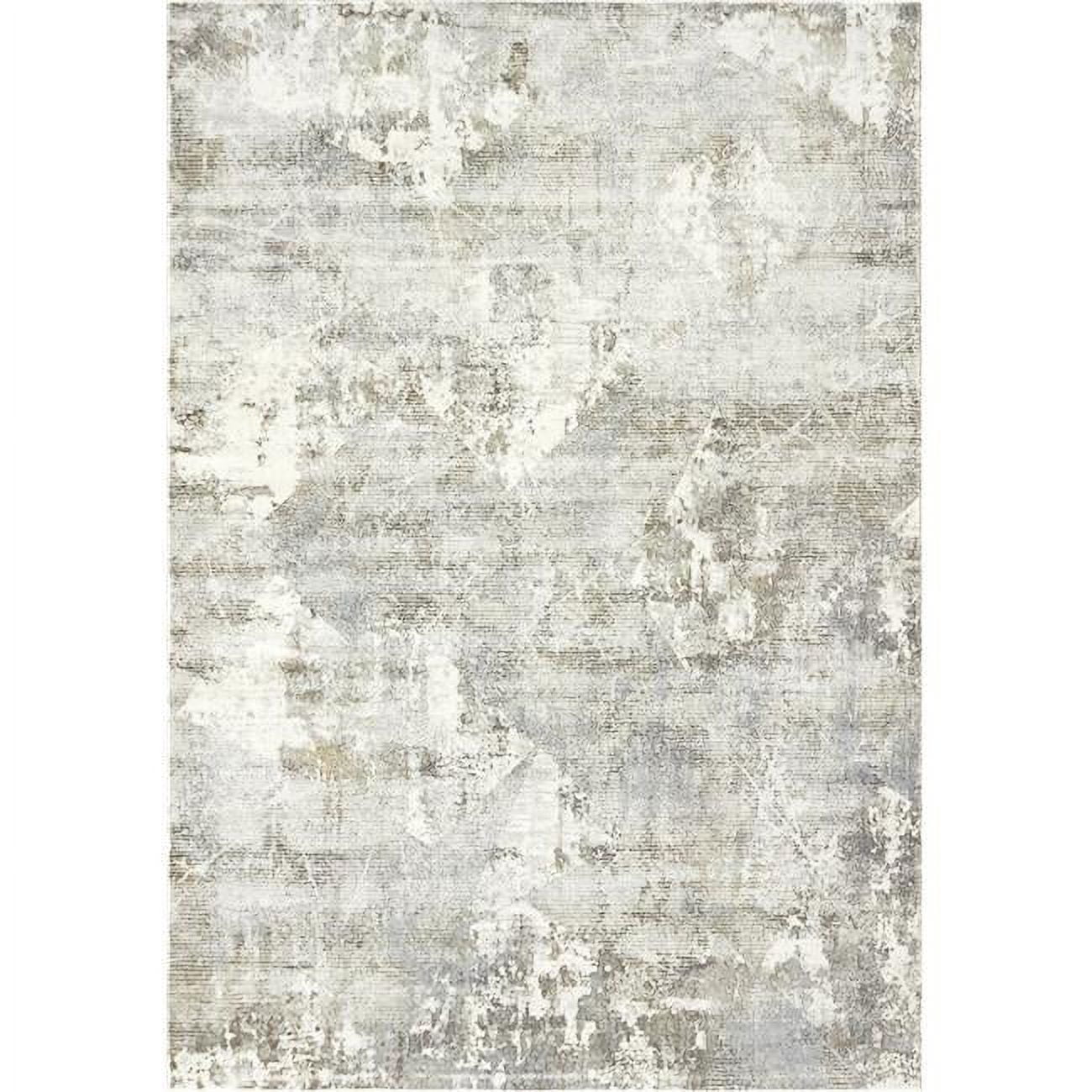 CC283535190 2 ft. 2 in. x 7 ft. 7 in. Castilla 3535 Rectangle Modern Area Rug - 190 Cream & Grey