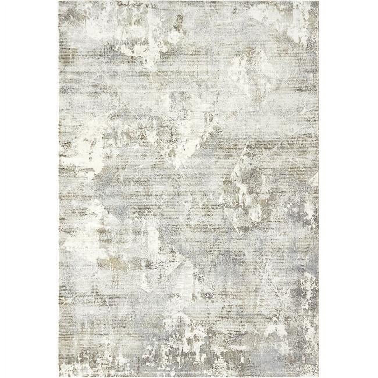 CC463535190 3 ft. 11 in. x 5 ft. 7 in. Castilla 3535 Rectangle Modern Area Rug - 190 Cream & Grey