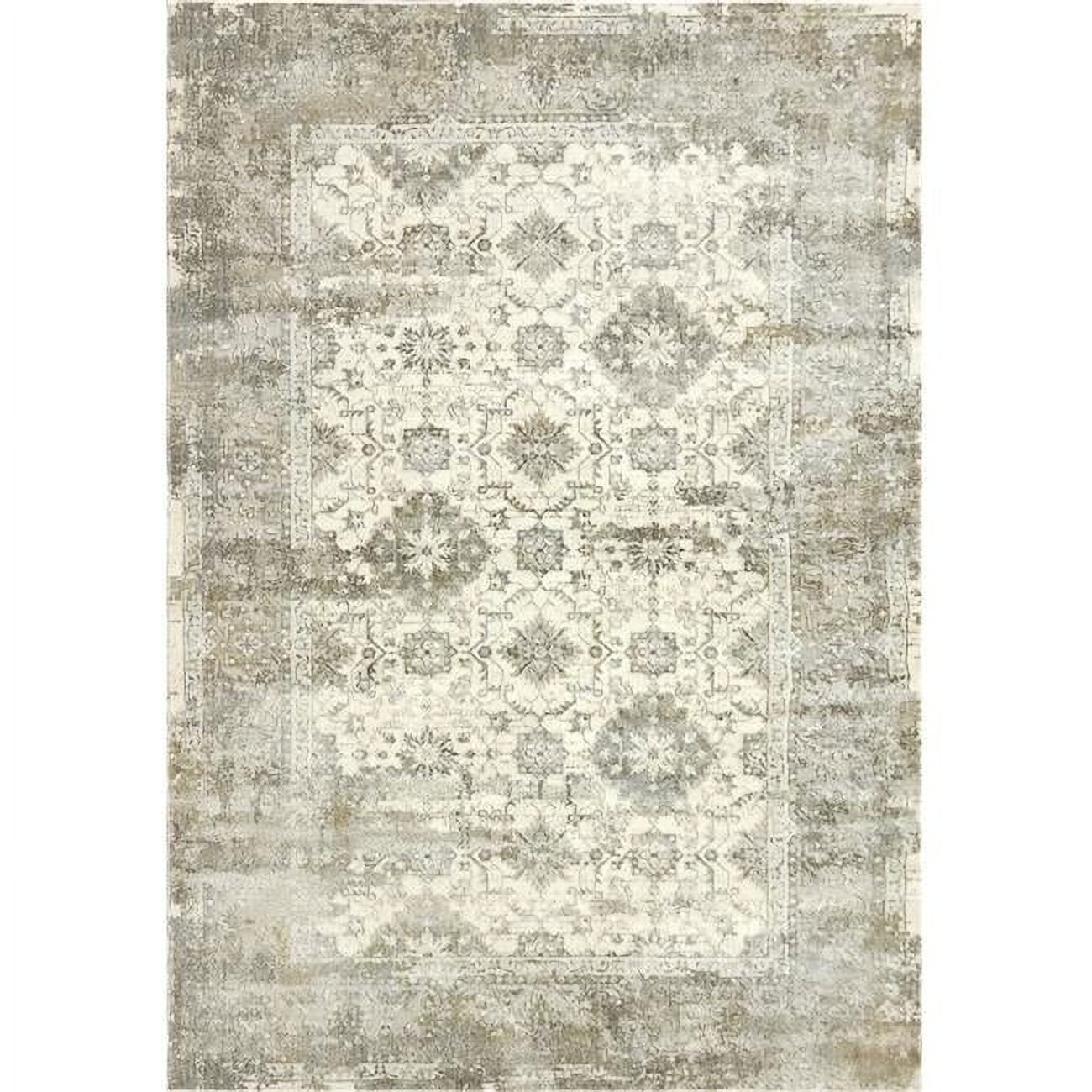 CC693534109 5 ft. 3 in. x 7 ft. 7 in. Castilla 3534 Rectangle Modern Area Rug - 109 Cream & Silver