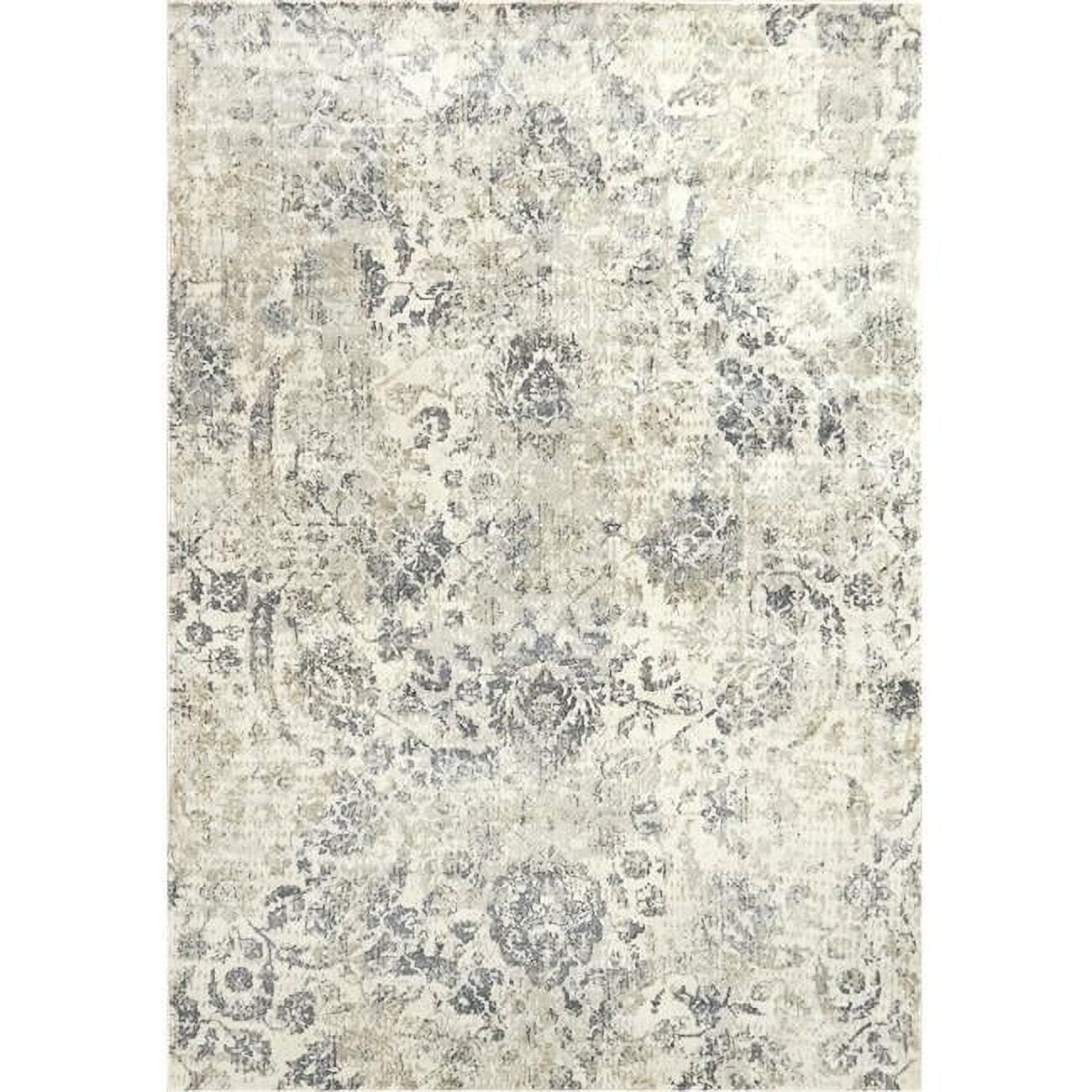 CC9123532190 7 ft. 10 in. x 10 ft. 10 in. Castilla 3532 Rectangle Modern Area Rug - 190 Cream & Grey