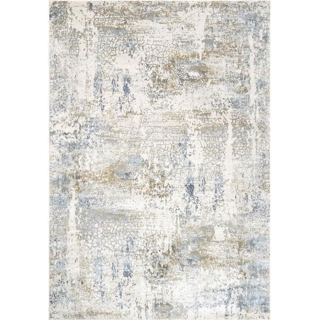 QU2427050150 2 ft. x 3 ft. 11 in. Quartz 27050 Rectangle Transitional Area Rug - 150 Ivory & Blue