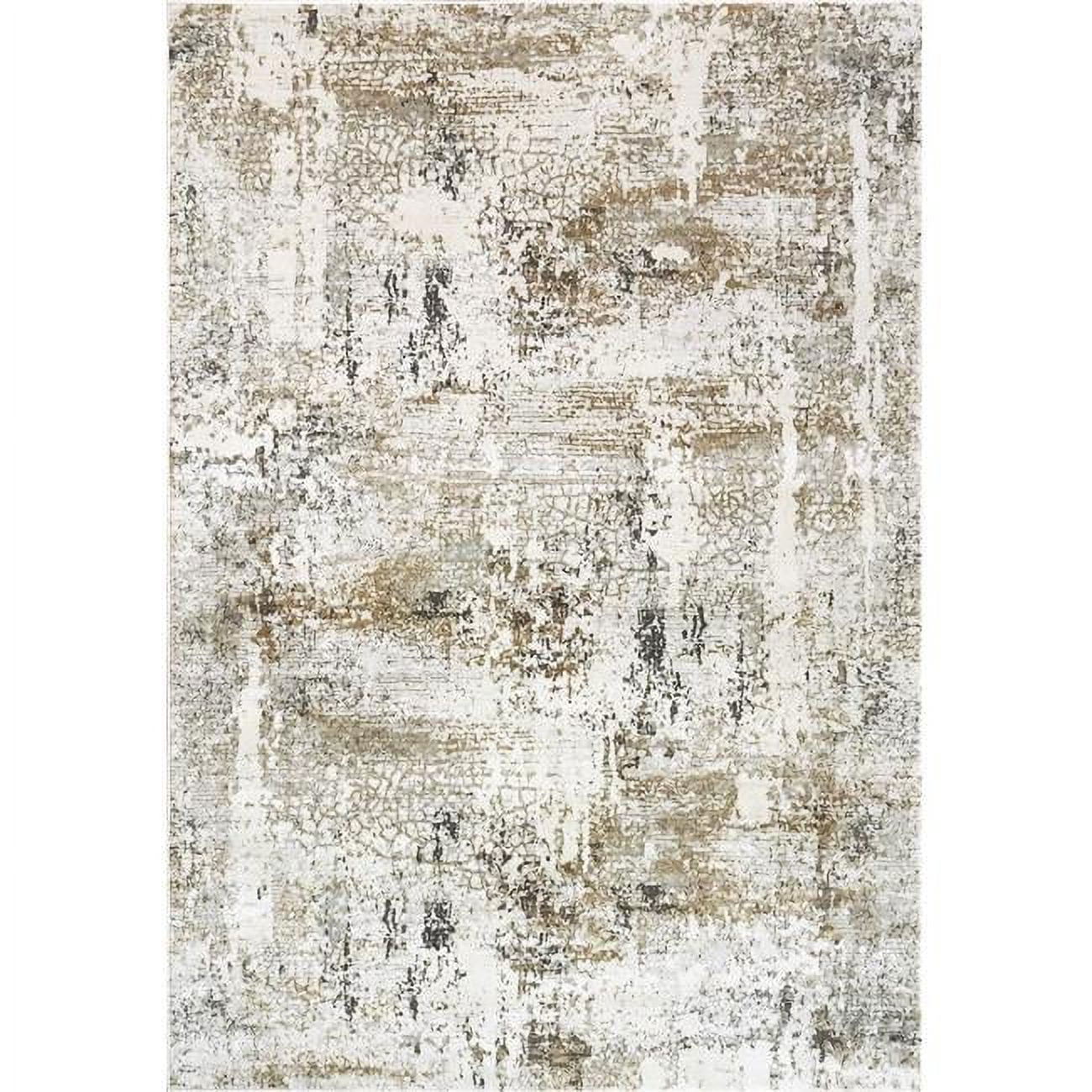QU2427050190 2 ft. x 3 ft. 11 in. Quartz 27050 Rectangle Transitional Area Rug - 190 Ivory & Grey
