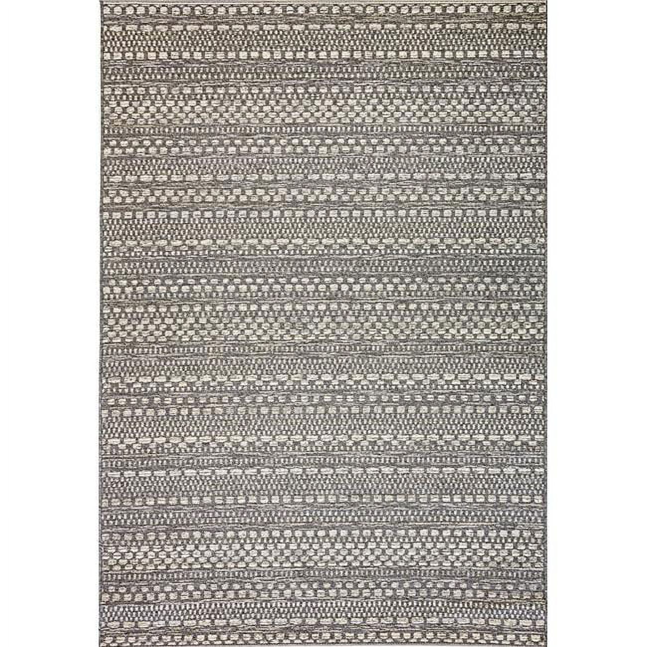 BI71085703036 6 ft. 7 in. x 9 ft. 6 in. Brighton 8570 Rectangle Contemporary Area Rug - 3036 Light Grey