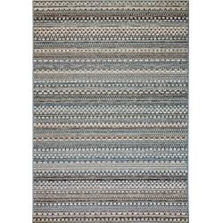 BI2485705032 2 ft. x 3 ft. 7 in. Brighton 8570 Rectangle Contemporary Area Rug - 5032 Beige & Blue