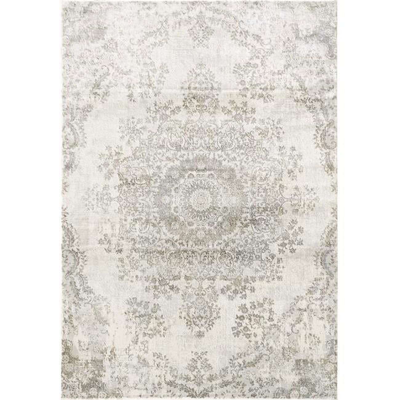 CC243558195 2 ft. x 3 ft. 11 in. Castilla 3558 Area Rug, 195 Light Grey