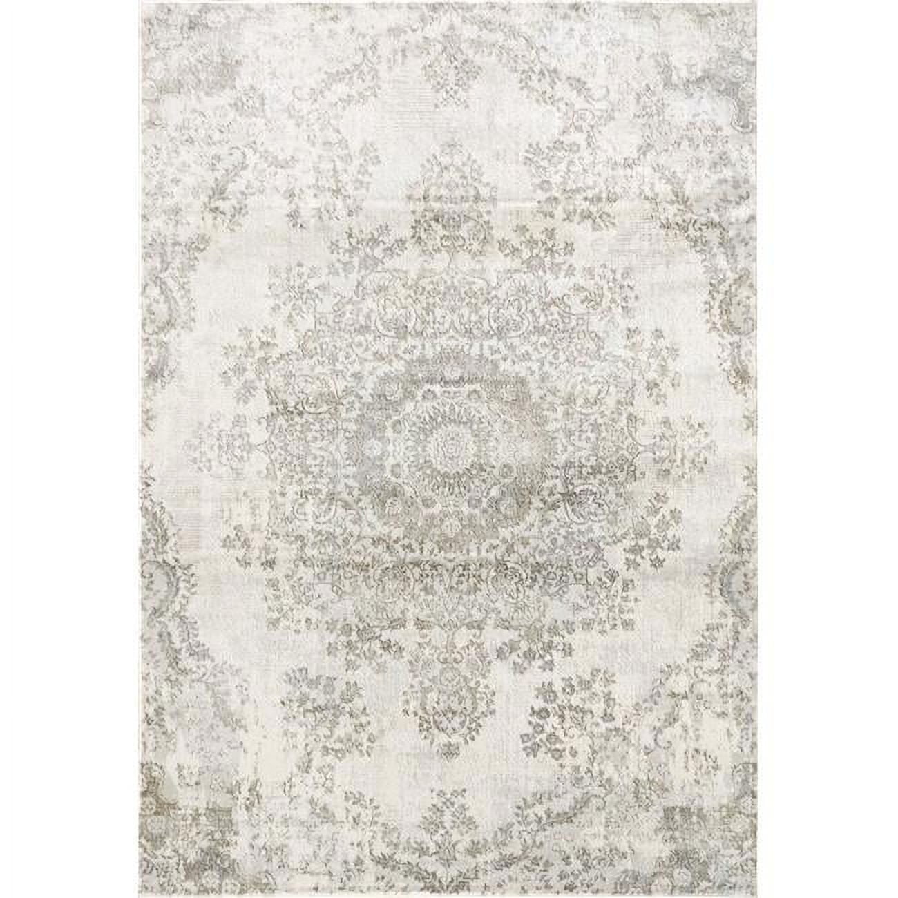 CC283558195 Castilla 2 ft. 2 in. x 7 ft. 7 in. Indoor Area Rug - Light Grey