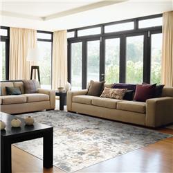 CO28520236616 Couture 2 ft. 2 in. x 7 ft. 7 in. Ivory & Copper Area Rug