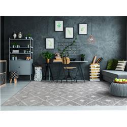 MR69232755262 Mehari 5 ft. 3 in. x 7 ft. 7 in. Grey & Ivory Area Rug