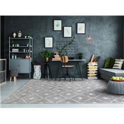 Picture of Dynamic Rugs MR24232755262 Mehari 2 in. x 3 ft 11 in. Grey & Ivory Area Rug