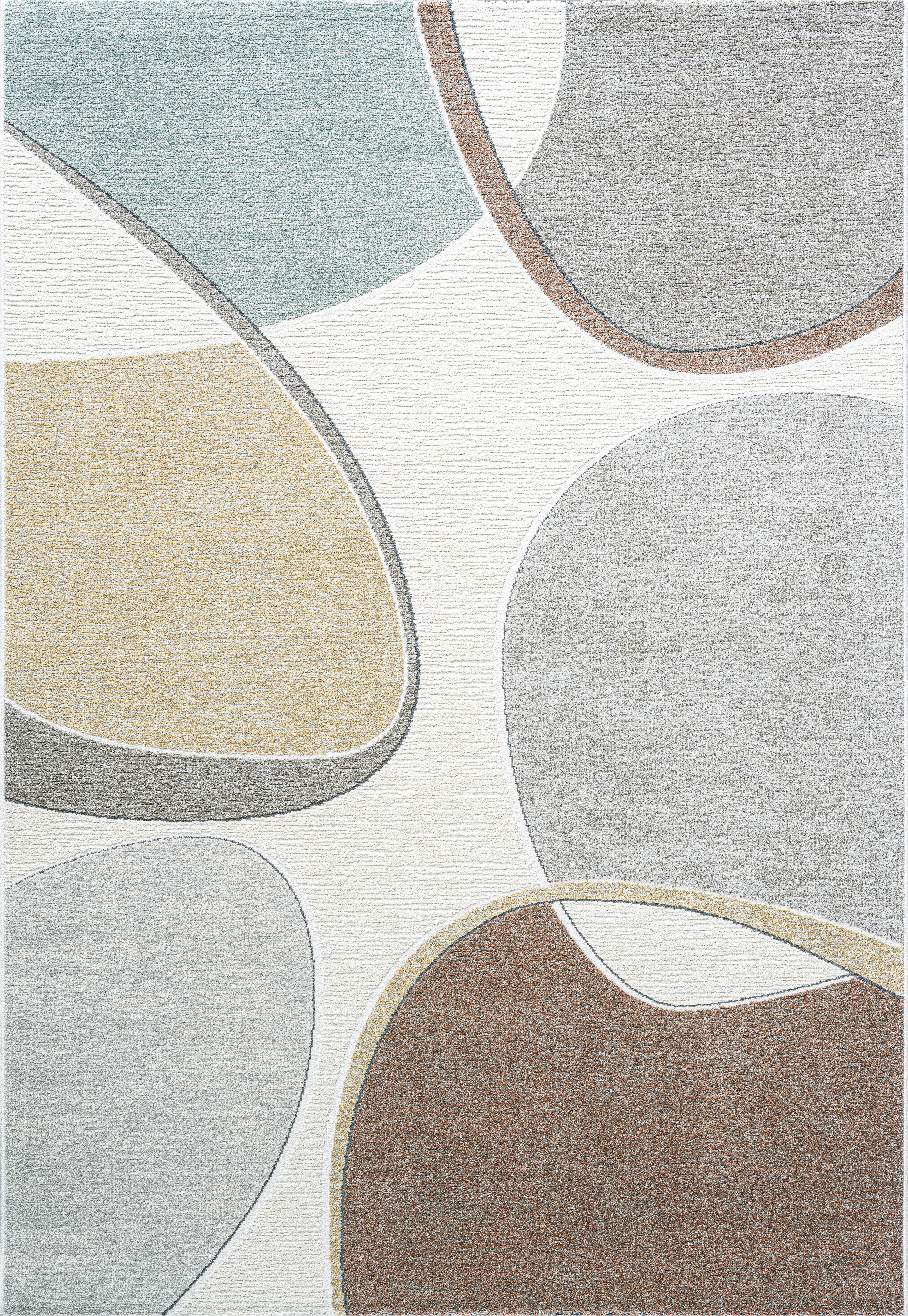PI46460046161 3 ft. 11 in. x 5 ft. 7 in. Polaris Rectangle Area Rug, Ivory & Multi Color