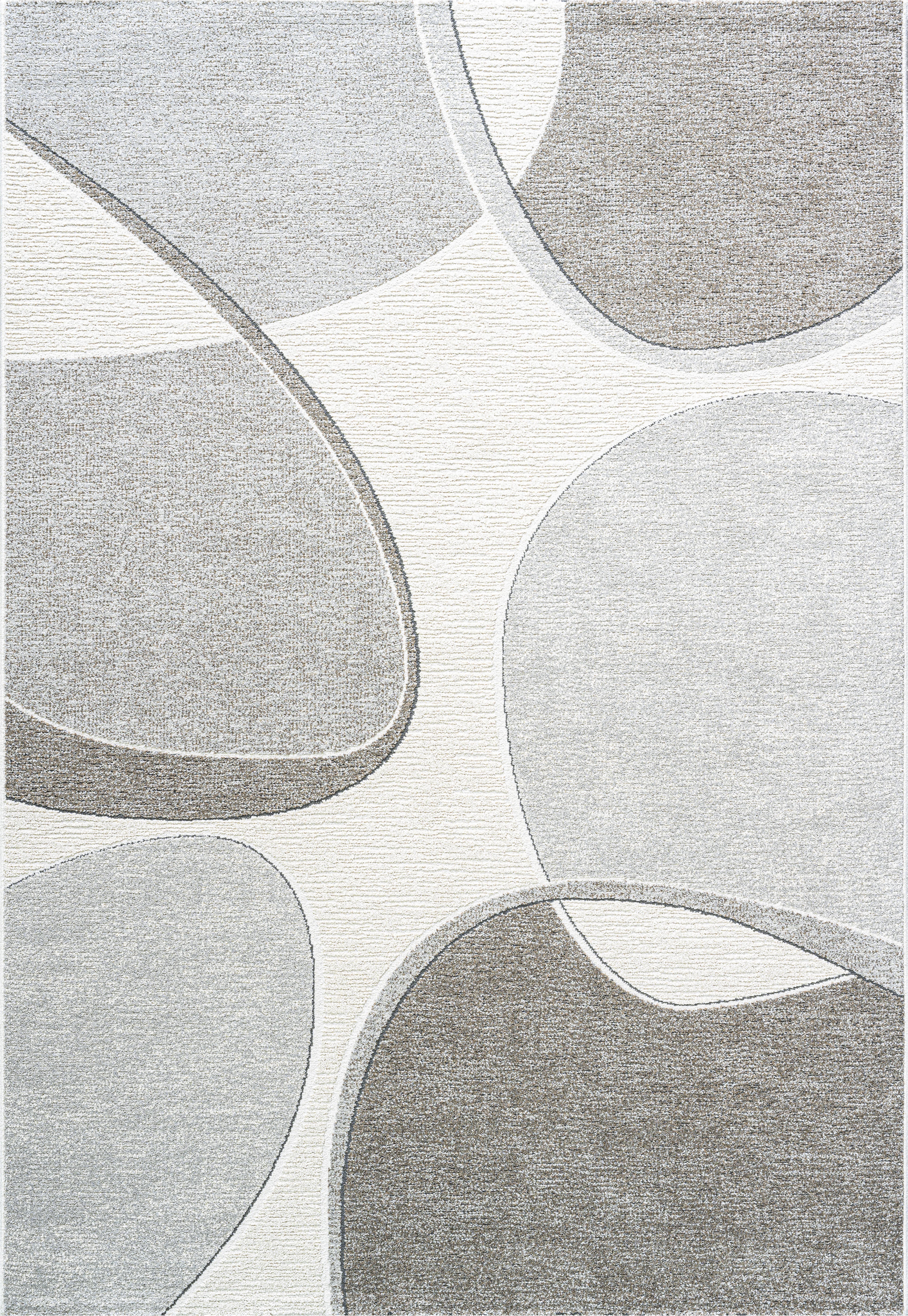 PI46460046171 3 ft. 11 in. x 5 ft. 7 in. Polaris Rectangle Area Rug, Ivory & Grey