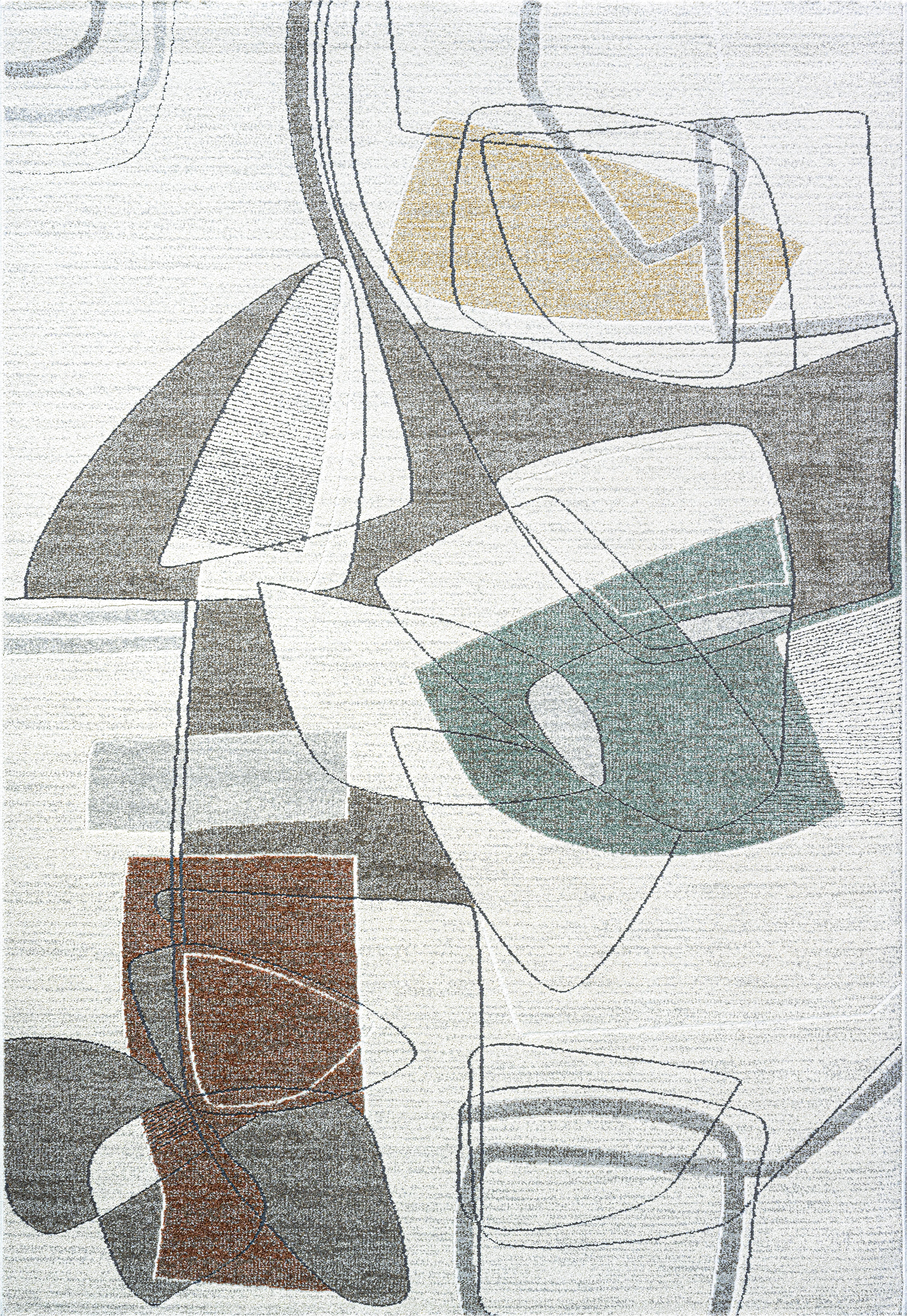 PI46460076161 3 ft. 11 in. x 5 ft. 7 in. Polaris Rectangle Area Rug, Ivory & Multi Color