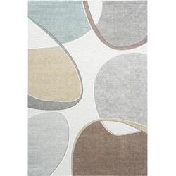 PI912460046161 7 ft. 10 in. x 10 ft. 10 in. Polaris Geometric Rectangular Area Rug, Ivory & Multi Color