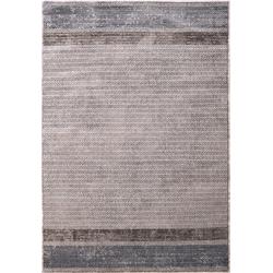 HW464809905 3 ft. 11 in. x 5 ft. 3 in. Harlow Modern Machine Made Chevron Rectangle Area Rug, Grey & Blue