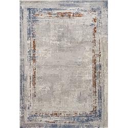 OT693951957 5 ft. 3 in. x 7 ft. 7 in. Astro Modern Machine Made Abstract Rectangle Area Rug, Grey, Blue & Gold