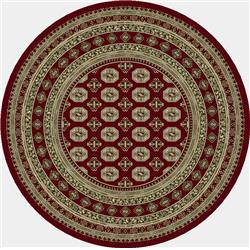 ANR8571021293 7 ft. x 10 in. Ancient Garden Round Area Rug, Red & Beige