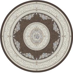 ANR8572263295 7 ft. x 10 in. Ancient Garden Round Area Rug, Brown & Cream