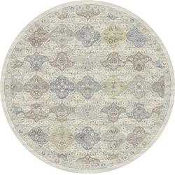 ANR8572799295 7 ft. x 10 in. Ancient Garden Round Area Rug, Cream & Multi Color