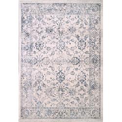 CA9125223501 7 ft. 10 in. x 10 ft. 10 in. Carson Traditional Rectangle Area Rug, Blue & Ivory