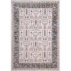 CA9125225109 7 ft. 10 in. x 10 ft. 10 in. Carson Transitional Rectangle Area Rug, Ivory & Black