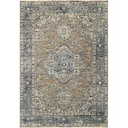 DK9126644850 7.10 x 10.10 ft. Dakota Machine Made Rectangular Area Rug, Beige & Blue