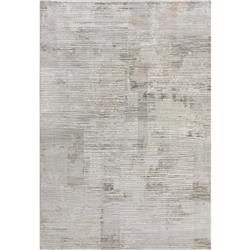 RS693153190 5.3 x 7.7 ft. Renaissance Contemporary, Modern & Abstract Machine Made Rectangle Area Rug, Ivory & Grey