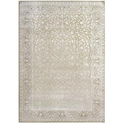 RU9122187810 7 ft. 10 in. x 10 ft. 10 in. Ruby Viscose & Shrink Acrylic Rectangle Area Rug, Beige & Ivory