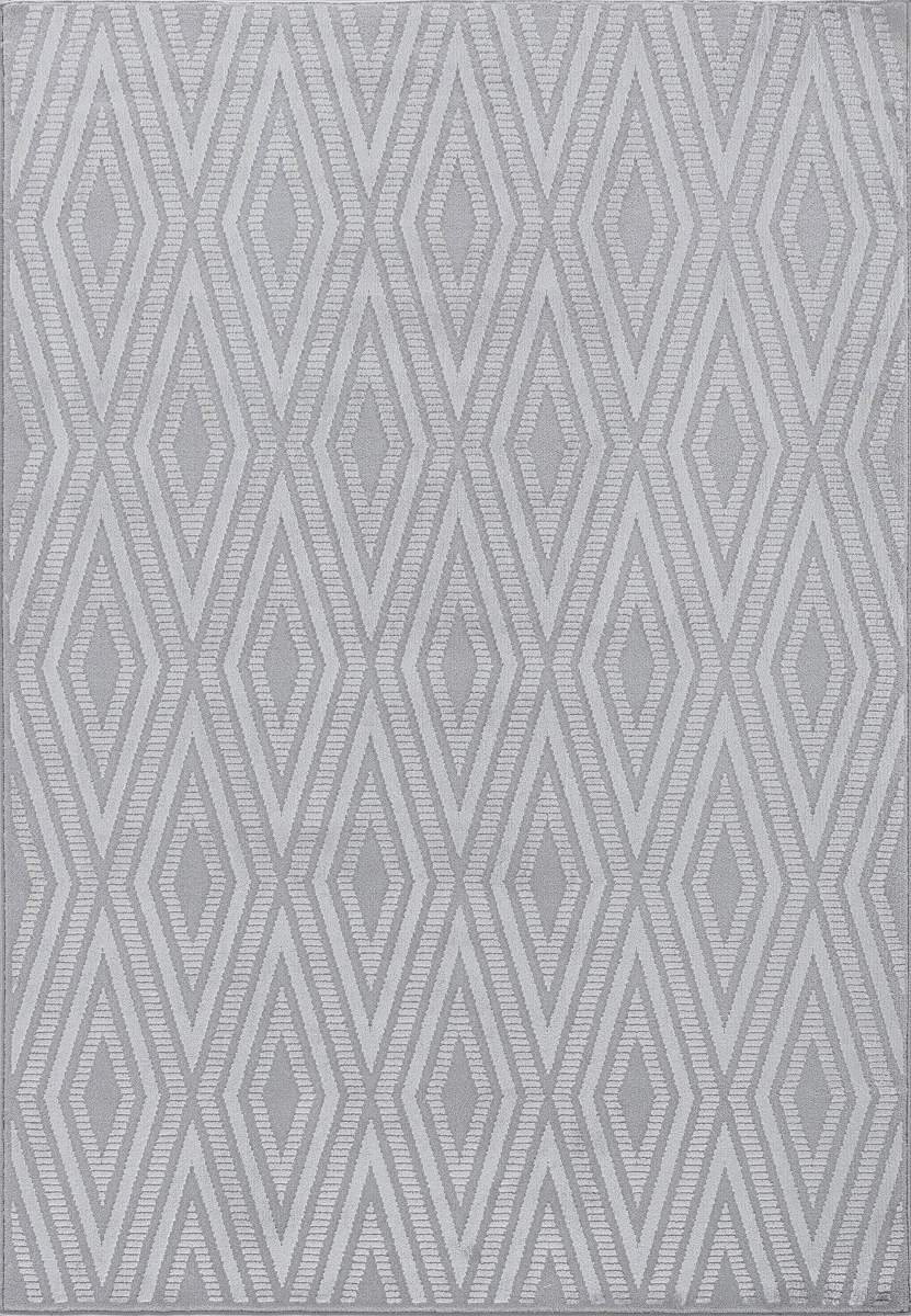 TL696925909 5 ft.-3 in. x 7 ft.-7 in. Timeless Machine-Made Rectangle Area Rug, Grey & Light Grey
