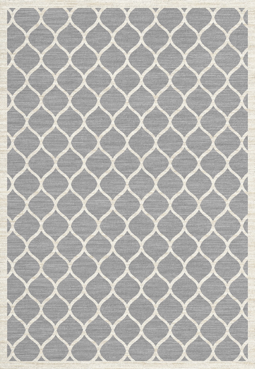 CM696833980 5 ft.-3 in. x 7 ft.-7 in. Cosmo Machine-Made Rectangle Area Rug, Grey & Beige