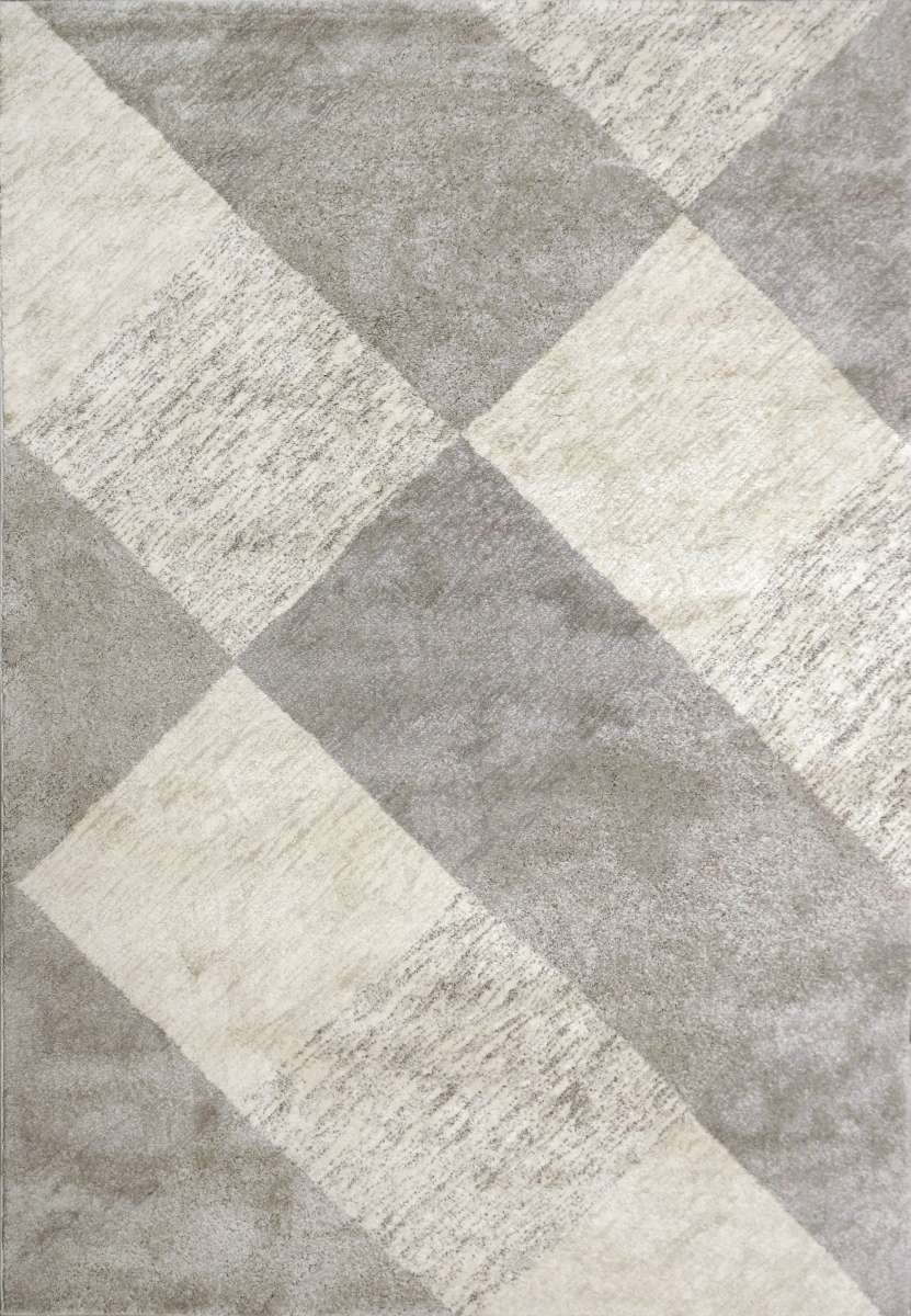 MO359812190 2 ft.-7 in. x 4 ft.-11 in. Monroe Machine-Made Rectangle Area Rug, Ivory & Grey