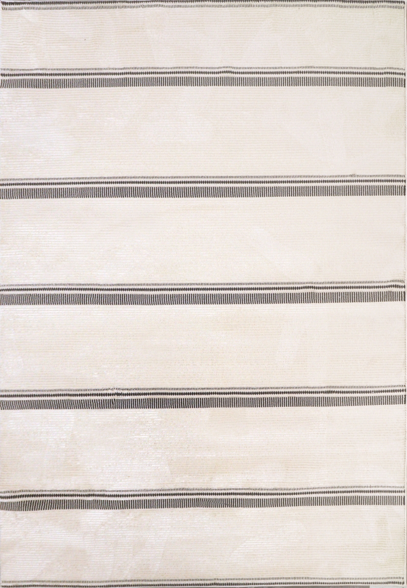 RR699352109 5 ft.-3 in. x 7 ft. Rori Machine-Made Rectangle Area Rug, Ivory & Charcoal
