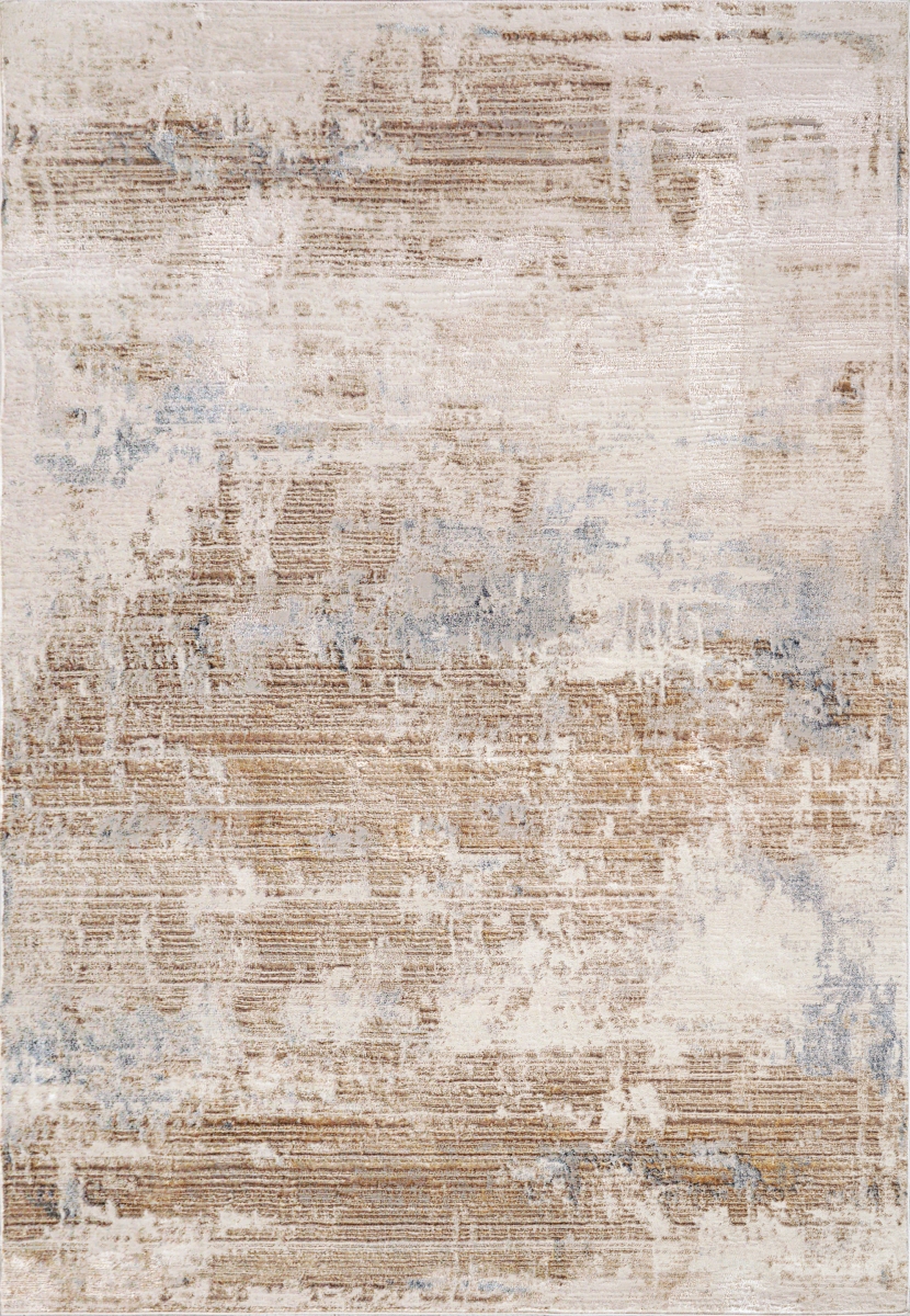 OB699533185 5.2 x 7 ft. Obsession Contemporary & Modern Rectangle Area Rug, Cream & Beige - Blue