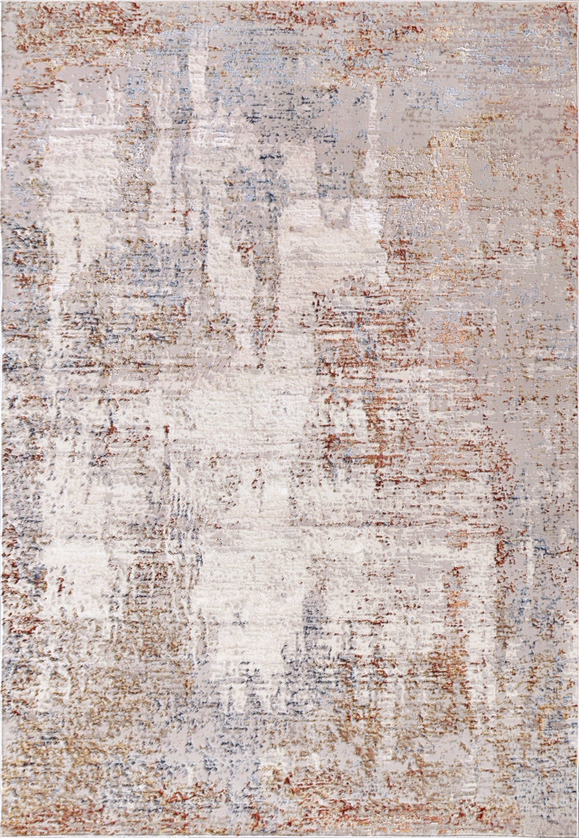 OB9129530199 7.10 x 10 ft. Obsession Contemporary & Modern Rectangle Area Rug, Cream & Grey - Multi Color