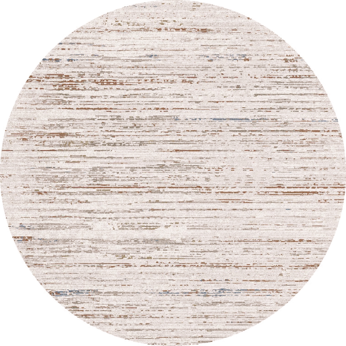 OBR69539139 6 x 6 ft. Machine Made Round Area Rug, Cream, Red & Multi Color