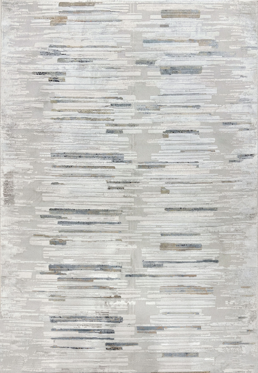 RH691064190 5.2 x 7 ft. Reha Contemporary & Modern Rectangle Area Rug, Cream & Grey