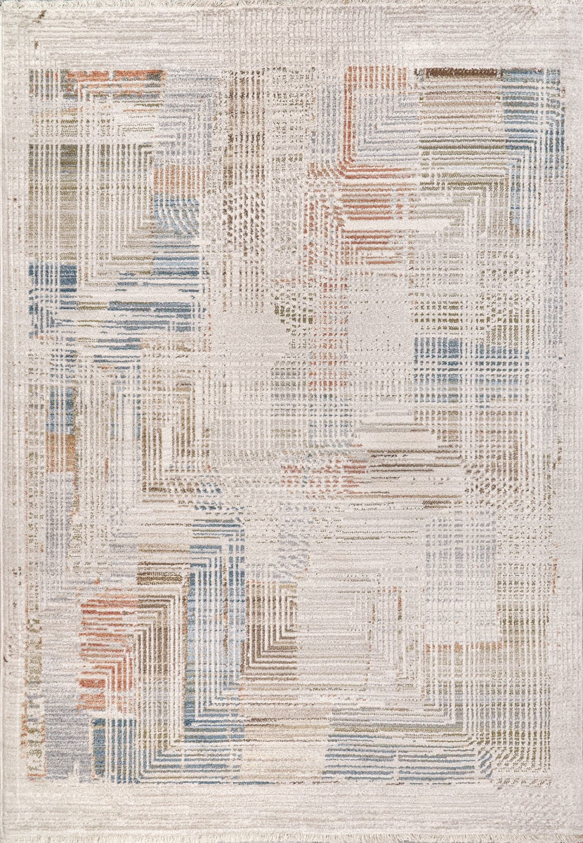 JN696889899 5.3 x 7.7 ft. Juno Contemporary & Modern Rectangle Area Rug, Beige & Multi Color