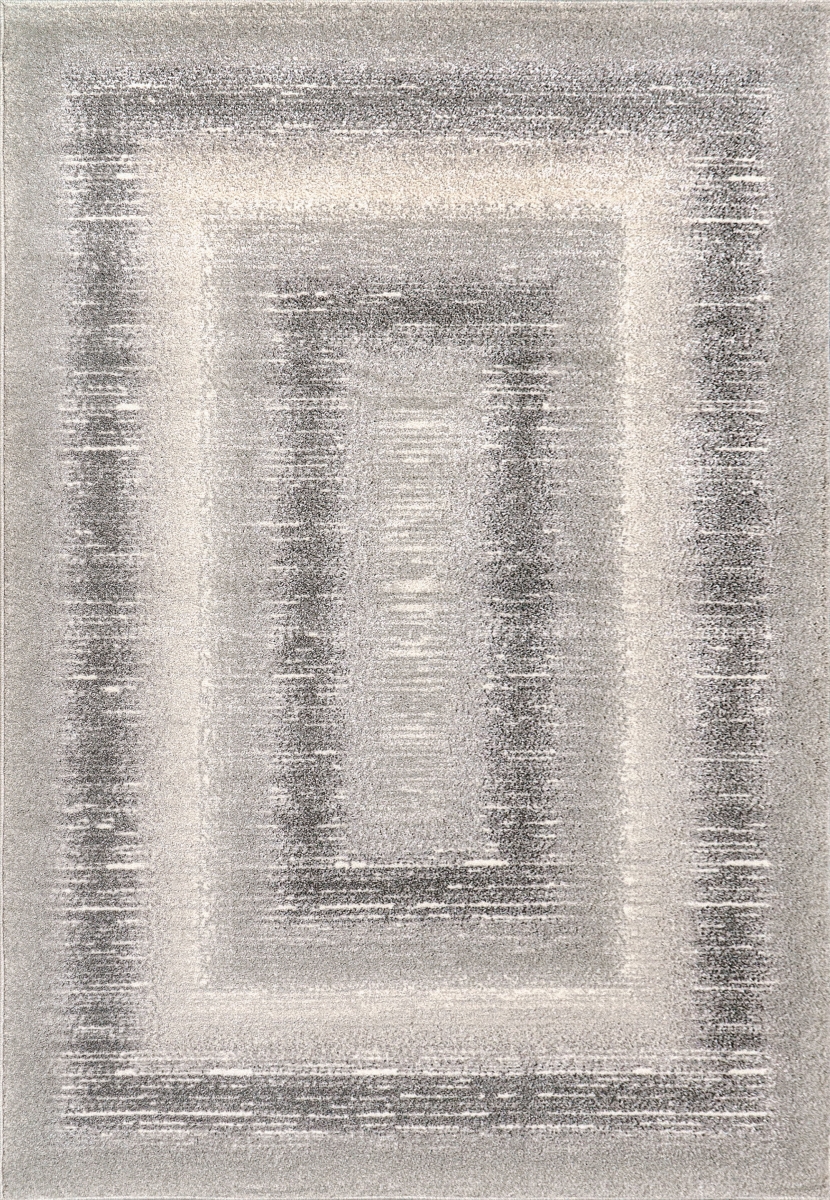 ET696013190 5.3 x 7.2 ft. Eclectic Contemporary & Modern Rectangle Area Rug, Cream & Grey